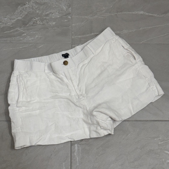J. Crew Pants - J.Crew White Linen Shorts Summer Casual Lightweight Women’s Shorts